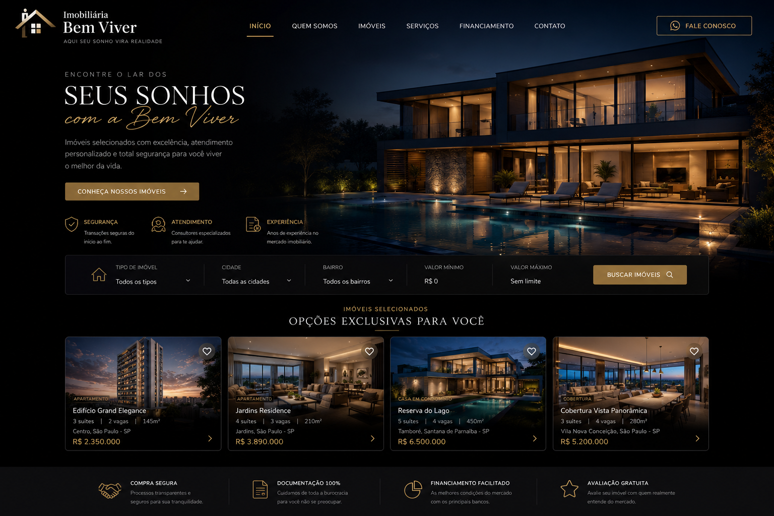 Site otimizado para conversão